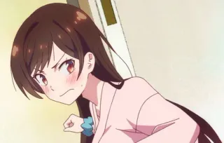 🌷 Chizuru Ichinose Rent-A-Girlfriend Anime, Dziewczyna, Zła, Słodka, Chizuru Ichinose, Rent-a-Girlfriend telegram sticker