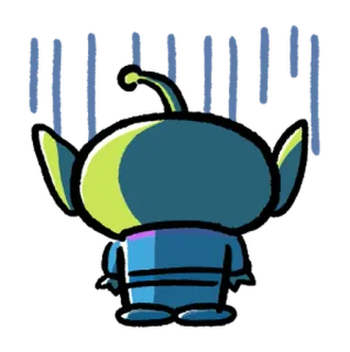 🖤 Alien Toy Story 토이 스토리, 외계인, 만화, 슬픈, 픽사, 디즈니, 캐릭터 telegram sticker