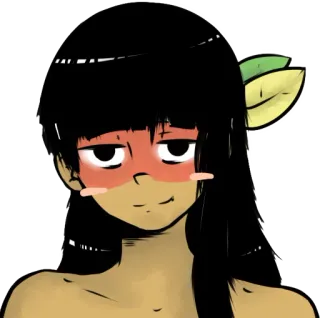 😏 캐릭터, 여자, 만화 telegram sticker