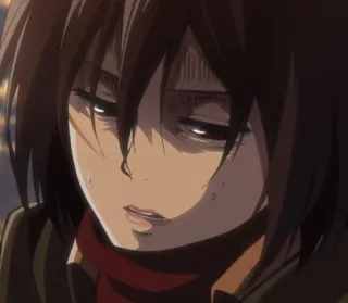 🌿 Mikasa Ackerman Attack on Titan anime, cartoon, manga, attack on titan, mikasa ackerman telegram sticker