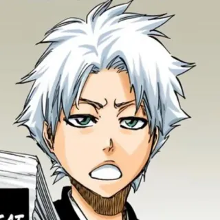 ⚔ Toshiro Hitsugaya Bleach Anime, Manga, Kapitan, Poważny, Shinigami telegram sticker