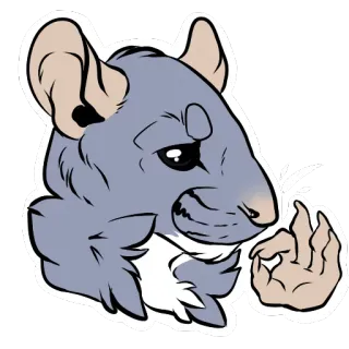 👌 rat, rongeur, animal, illustration, offensant, geste telegram sticker