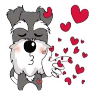 😘 perro, amor, corazón, beso, lindo telegram sticker