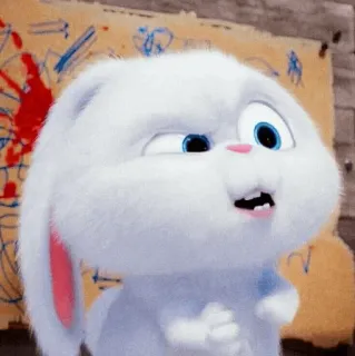 🍓 Snowball The Secret Life of Pets กระต่าย, น่ารัก, สัตว์, การ์ตูน, อนิเมชั่น telegram sticker