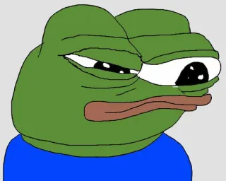 😑 Pepe the Frog Pepe, Rana, Meme, Internet, Dibujo animado, Triste telegram sticker