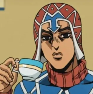 😕 Guido Mista JoJo's Bizarre Adventure Аниме, Манга, Jojo, Гвидо Миста, Персонаж, Мем telegram sticker