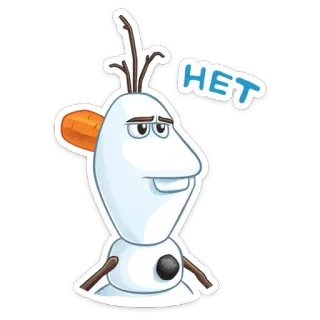 🌝 Olaf Frozen HET Olaf, Frozen, Dibujos animados, Muñeco de nieve, Disney, Ruso, No whatsapp sticker