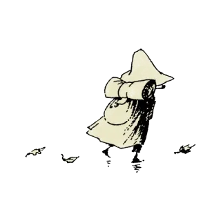 😑 Snufkin Moomin moomin, snufkin, viajes, dibujos animados, personaje telegram sticker