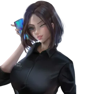 🤙 Sam SAMSUNG GALAXY Sam, Samsung, Galaxy, Anime, Ragazza telegram sticker