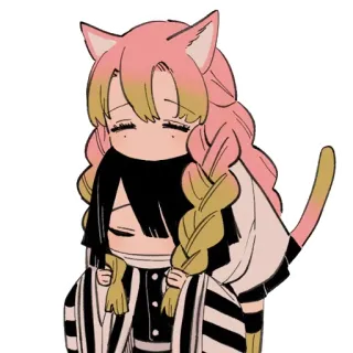 😺 Mitsuri Kanroji Demon Slayer Anime, Chibi, Carino, Demon Slayer, Mitsuri, Pilastro, Pilastro dell'Amore telegram sticker