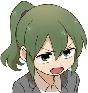 😂 Anime, Kartun, Marah, Kesal, Gadis, Wanita, Ekspresi wajah telegram sticker