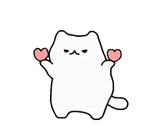 ❤️ white cat telegram sticker