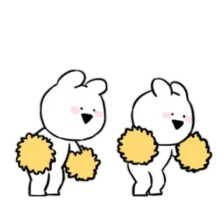 😄 Animadora, Oso, Bailando, Pompones, Lindo, Animal, Dibujo animado telegram sticker