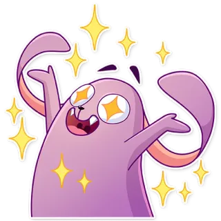 ✨ cartoon, animal, sticker, happy, cute, sparkles whatsapp sticker