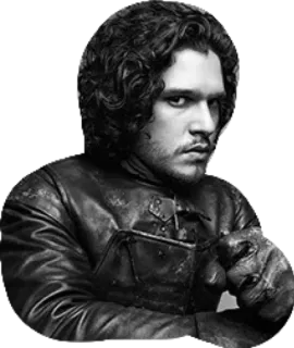 😡 Jon Snow Game of Thrones Jon Snow, Game of Thrones, Kit Harington, fantasi, serial TV whatsapp sticker