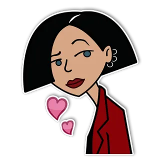 😘 Daria Daria Morgendorffer, Dibujos animados, MTV, Personaje, Años 90 whatsapp sticker