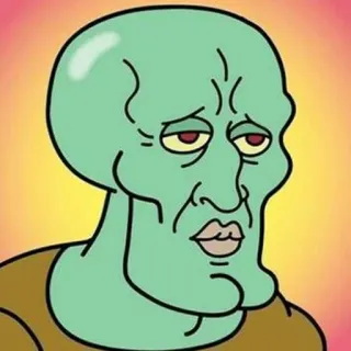 💆‍♂ Squidward Tentacles Spongebob Squarepants Мультфильм, Сквидвард, Мем, Смешной, Красивый telegram sticker