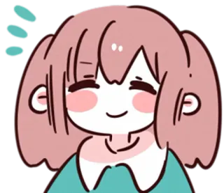 😊 Kreskówka, Anime, Słodkie, Różowe włosy, Dziewczyna, Kawaii telegram sticker