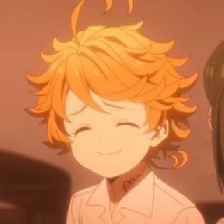 ⛓ Emma The Promised Neverland Anime, Manga, Personaje, Sonrisa, Chica, Lindo telegram sticker