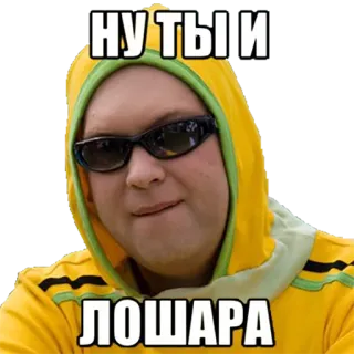 😎 НУ ТЫ И ЛОШАРА telegram sticker