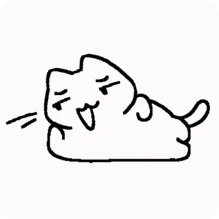 😏 gatto, cartone animato, carino, animale, adesivo, meme telegram sticker