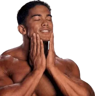 😛 남자, 근육, 피트니스, 모델, 보디빌딩, 포즈 telegram sticker