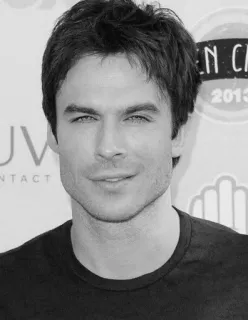 © Ian Somerhalder aktor, selebriti, potret, pria, hitam putih whatsapp sticker