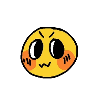 😳 Emoji, Sticker, Colère, Visage, Dessin animé, Meme telegram sticker