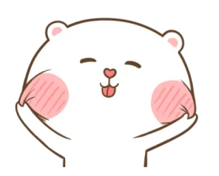 😚 oso, lindo, animal, pegatina, dibujos animados telegram sticker