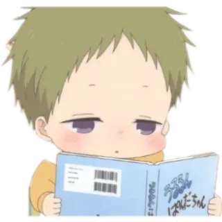 🖤 うるろん ぱんだちゃん อนิเมะ, เด็กทารก, หนังสือ, อ่าน, น่ารัก, ญี่ปุ่น telegram sticker