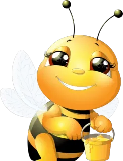 🙂 ape, miele, insetto, cartone animato, carino, dolce whatsapp sticker