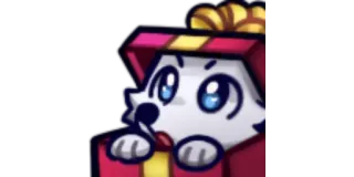 🎁 chó, quà, biếu, dễ thương, động vật, phim hoạt hình telegram sticker