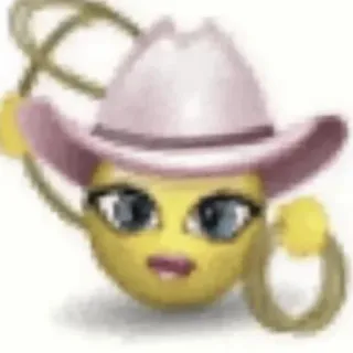 ☺️ Emoji, Cowboy, Western, Cowgirl, Lasso, Chapeau telegram sticker