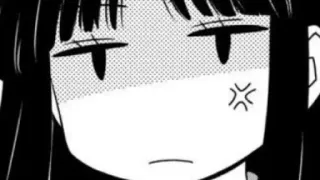 😒 anime, manga, angry, displeased, annoyed, expression, black and white telegram sticker
