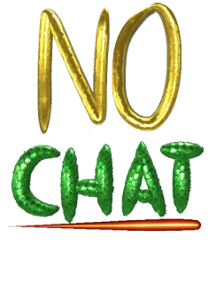 😷 NO CHAT nie, czat, tekst, ostrzeżenie telegram sticker