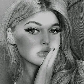 ™ mujer, cara, retrato, rubia, belleza, maquillaje telegram sticker