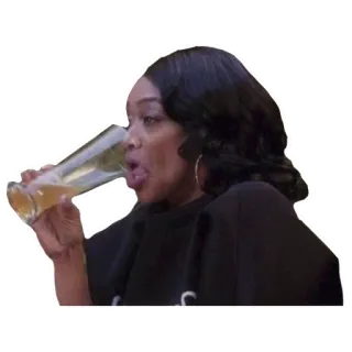 🥴 donna, bere, birra, relax telegram sticker