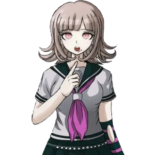 👆 Chiaki Nanami Danganronpa Anime, Jeu, Mignon, Uniforme scolaire, Chiaki Nanami, Danganronpa telegram sticker