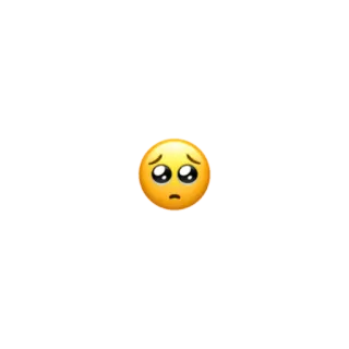 🥺 Emoji, Triste, Supplicante, Occhi, Carino telegram sticker