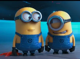 😃 Minions Despicable Me minions, cartoon, funny, despicable me, yellow telegram sticker