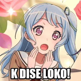 😮 K DISE LOKO! Anime, Mädchen, aufgeregt, süß, schockiert whatsapp sticker