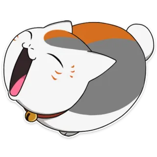 🥱 gato, animal, desenho animado, tricolor, fofo, adesivo whatsapp sticker
