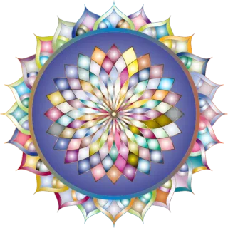 🎨 マンダラ, 花, カラフル, 幾何学的, パターン, アート, デザイン, スピリチュアル telegram sticker