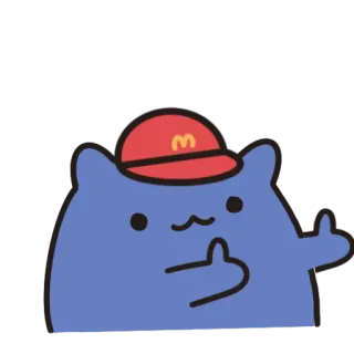 👍 gato, dedo corazón, ofensivo, dibujos animados, humor, pegatina telegram sticker