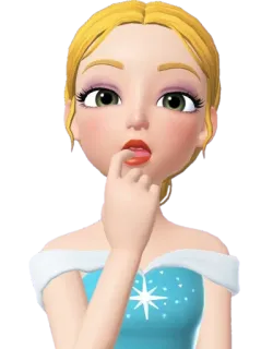 😦 mulher, cabelo loiro, anime, desenho animado, olhos telegram sticker