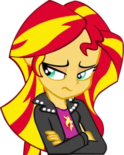 😒 Sunset Shimmer My Little Pony: Equestria Girls アニメ, 動画, 女の子, Equestria Girls, サンセットシマー whatsapp sticker