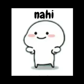 😒 nahi dễ thương, hoạt hình, nhân vật, tiếng Hindi, không, tiêu cực telegram sticker