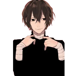 😏 Dazai Osamu Bungo Stray Dogs Anime, Manga, Charakter, Dazai, Bungo Stray Dogs telegram sticker