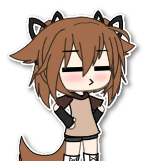 😗 Аниме, Мультфильм, Милый, Гача, Аватар telegram sticker