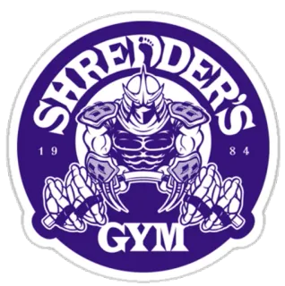 🏃 Shredder Teenage Mutant Ninja Turtles SHREDDER'S GYM 1984 Ninja, Palestra, Fitness, Muscolo, Cartone animato, TMNT, Cattivo telegram sticker